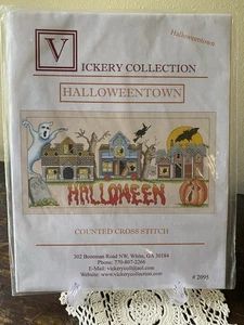 HalloweenTown - Vickery Collection Counted Cross Stitch Pattern - New - Picture 1 of 4