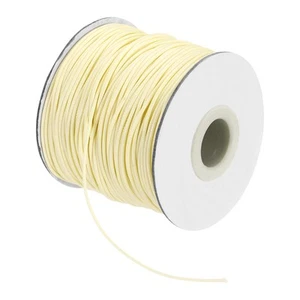 Waxed Cord 1mm Waxed Thread 87 Yard Wax String Leather Cord (Beige) - Picture 1 of 7