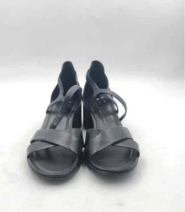 ECCO NEW women Sandals- Block Heel Leather Black Sz 41/ 9-9,5 - Picture 1 of 7