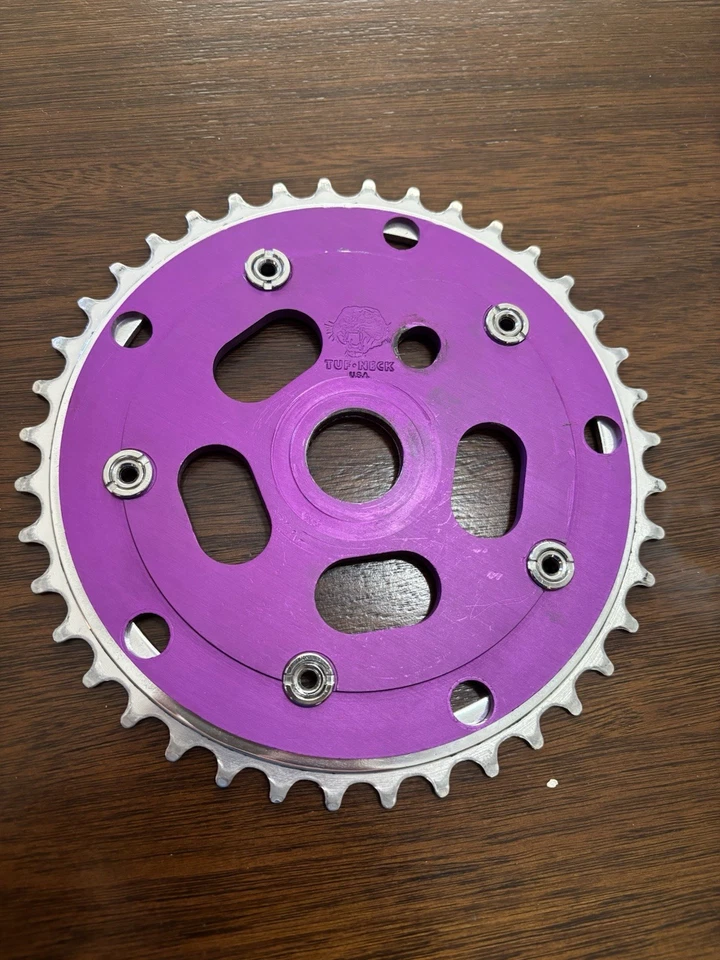 Plato Powerdisc Púrpura Ano Años 80 90 Tuf Neck Con 40t Sugino para BMX  Foto 1 de 4