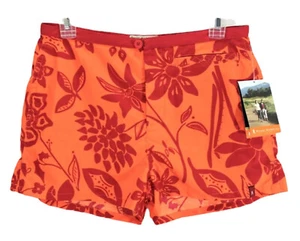 Royal Robbins Damenshorts 6 Radeau orange Blumenmuster neu mit Etikett Strand Wandern - Bild 1 von 12