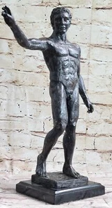 GRAN RODIN HERMOSA CALIDAD ESCULTURA DE BRONCE PURO HOMBRE FUERTE ABSTRACTO VENTA MODERNA - Imagen 1 de 10