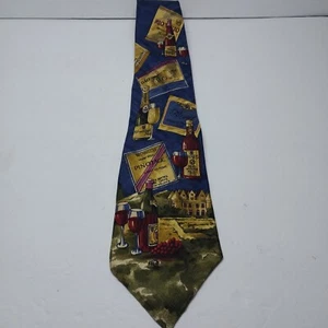 Vintage Wein Themen Krawatte Nautica 100 % Seide Made in USA - Bild 1 von 8
