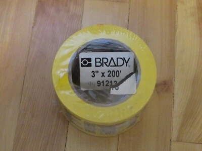 BRADY Polyethylene Barricade Danger Tape Black on Yellow 3 " x 200'  # 91213 - Image 1 of 2