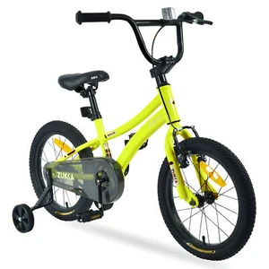 Kids Bike,16 Inch Kids' Bicycle with Training Wheels for Boys 4-7Years Yellow - Picture 1 of 5
