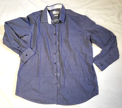 Christian Lacroix Shirt Men's XL Blue Long Sleeve Contemporary Fit City Boy Prep - Image 1 of 4