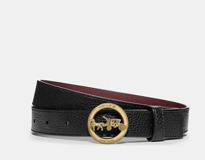 NUEVO CON ETIQUETAS Coach Mujer Caballo y Carruaje CINTURÓN HEBILLA 25mm Foto 1 de 4