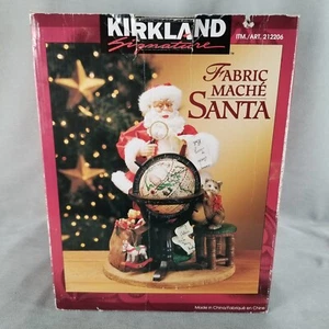 Kirkland Signature Fabric Mache Santa Next to Globe Centerpiece Decor 212206  - Picture 1 of 21