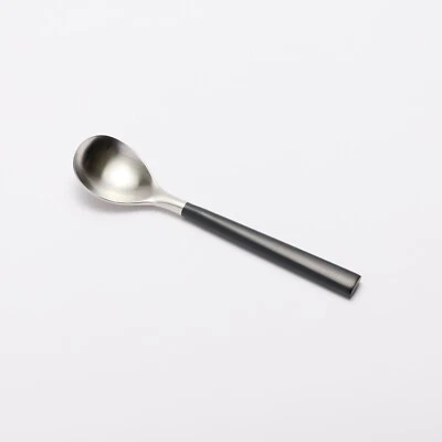 Yanagi Sori Hecho en Japón Cuchara de Postre 18cm #2327000 Acero Inoxidable Negro NUEVO Foto 1 de 4