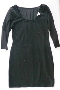 Abito American Eagle nero elasticizzato con ritagli a rete manica 3/4 taglia 14 NUOVO  - Foto 1 di 6