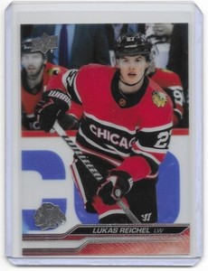 2023-24 Upper Deck Clear Cut #36 Lukas Reichel Chicago Blackhawks Insert