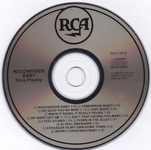 NUR DISC - Reconsider Baby von Elvis Presley (CD, 1985, RCA) - Bild 1 von 1