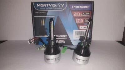 Nightvision  H1 Led Bulbs 9000LM 6500K 72w Pair - Image 1 of 3