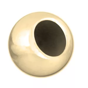 4mm Gold Large Hole Beads, 30pc, 14kt Gold Filled Round Seamless Spacers, Big Ho - Picture 1 of 2