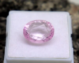Natural Morganite Pink Gemstone Fine Quality Morganite Certified Oval Cut 10ct - Picture 1 of 8