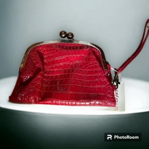 Lane Bryant Clutch Armband rot Schlangenlederimitat neu mit Etikett - Bild 1 von 13