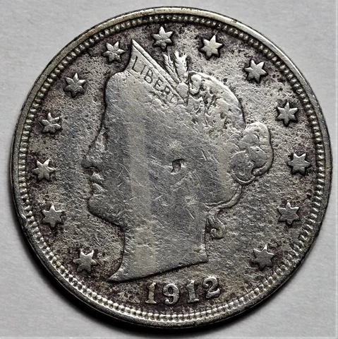 1912-S Liberty Head Nickel - Semi-Key 5c Coin - L37 Cover