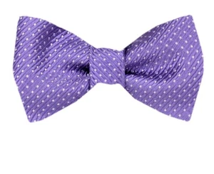 Men's 100% Silk Designer Self Tie Pattern Woven Bowtie- NWT - Picture 1 of 2