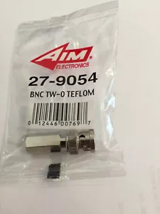 2 pack 27-9054 aim bnc twist on plenun rg59 & 62 teflon cpfiug8810 Cambridge - Picture 1 of 1