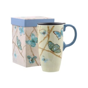 Topadorn Coffee Ceramic Mug Porcelain Latte Tea Cup With Lid 17oz,Novelty Cof... - Picture 1 of 7