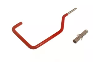 Neu 40 x rot kunststoffbeschichtet Wand Allzweck Haken Universal Aufhänger-Onestopdiy-H - Bild 1 von 1