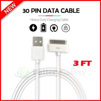 USB Data Sync Cable Cord Fast Charger for iPhone 4 4G 4S 3GS iPod Nano Touch 4G - Image 1 of 4