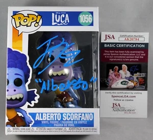 JACK DYLAN GRAZER SIGNED ALBERTO SCORFANO FUNKO POP FIGURE DISNEY LUCA +JSA COA - Picture 1 of 2