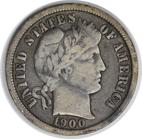 1900-O Barber Silver Dime F Uncertified #261 Cover
