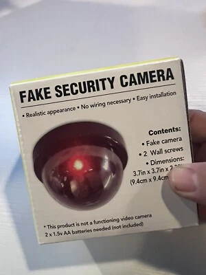 New! *Fake* Security Camera, 3.7x3.7x2.38 in NOT REAL Decoy Camera, Easy Install - Image 1 of 4