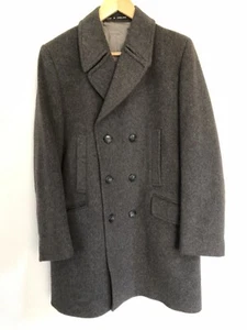 Kindler Grey Wool/Cashmere-Blend Pea Coat - UK42 - New - Picture 1 of 16