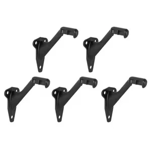 Paquete de 5 soportes de barandilla estándar Design House en negro mate - Imagen 1 de 5