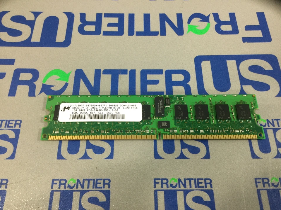 MICRON MT18HTF12872PDY667F1 1GB Dimm 2Rx8 PC2-5300 - Image 1 of 1