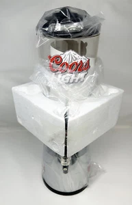 BrewTender Tabletop Beer & Beverage Dispenser - Chrome Base w/ Coors Light Logos - Picture 1 of 9