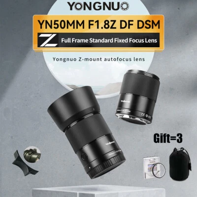 YONGNUO YN50mm F1.8Z DF DSM AF/MF Full Frame Lens For Nikon Z mount Z5 Z6II Z7II - Image 1 of 4