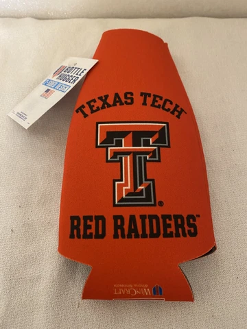 Texas Tech Red Raiders Masked Rider Zippered Bottle Cooler Koozie Wine Holder Cover