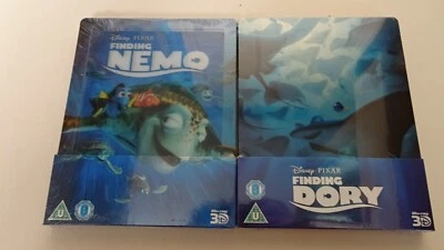 Finding Nemo 3D Lenticular Steelbook and Finding Dory 3D Steelbook  NEW & SEALED - Image 1 of 4