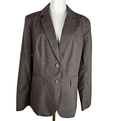 NUEVO Blazer Worthington Talla 12 Marrón Jaspeado Cierre 2 Botones 2 Bolsillos Clásico Foto 1 de 4