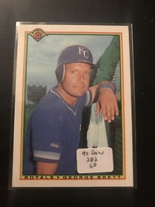 1990 #382 George Brett Bowman Kansas City Royals. (o)