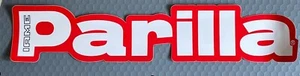 Original 1990s/2000s Parilla Sticker - x 2 (Kart/Karting) Large (White On Red) - Picture 1 of 1