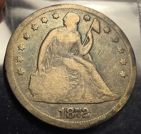 1872 Seated Dollar Silver Type Coin Cover