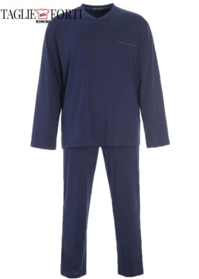 pigiama uomo TAGLIE FORTI scollo V cotone leggero completo da 2XL a 10XL Maxfort - Immagine 1 di 4