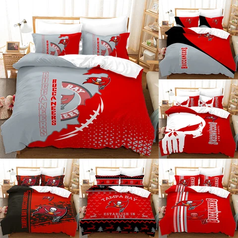 Tampa Bay Buccaneers 3Pcs Bedding Set Soft Duvet/Comforter Cover Pillowcase Gift Cover