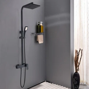 Juego de ducha negro grifo de ducha ducha de lluvia sistema de ducha ducha de mano sistema de ducha - Imagen 1 de 13
