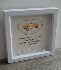 Beste Freundin Bienenfreundschaft Bestie Geschenkbox Rahmen - Brandneu - Bild 1 von 1