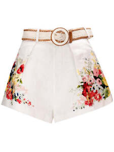 Woman Ivory Floral Shorts 8301ars241