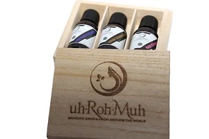 Indian Essence essential oil 3 bottle gift set - 15 ml euro dropper - Picture 1 of 1