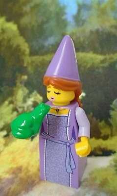 Minifigura solta LEGO Series 12 #71007 conto de fadas princesa beijando um sapo - Imagem 1 de 4