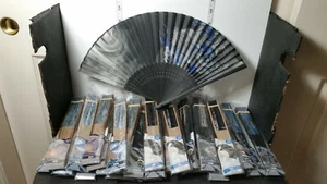 Chinese Wood Handle Paper Fans 23cm - "CHOOSE 6 Pieces" / Fans Condition is -New - Picture 1 of 4