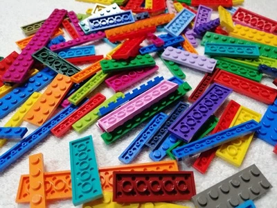 LEGO Konvolut lange schmale bunte Platten / Platten viele Farben CITY Creator - Bild 1 von 4