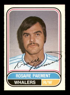 Rosaire Paiement Signed 1975-76 O-Pee-Chee WHA Card 106 Hartford Whalers - Image 1 of 2
